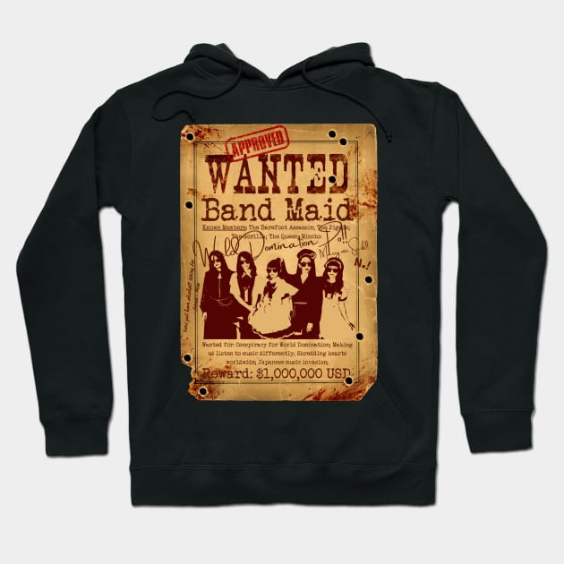 Band Maid Wanted Poster Hoodie by Daz Art & Designs